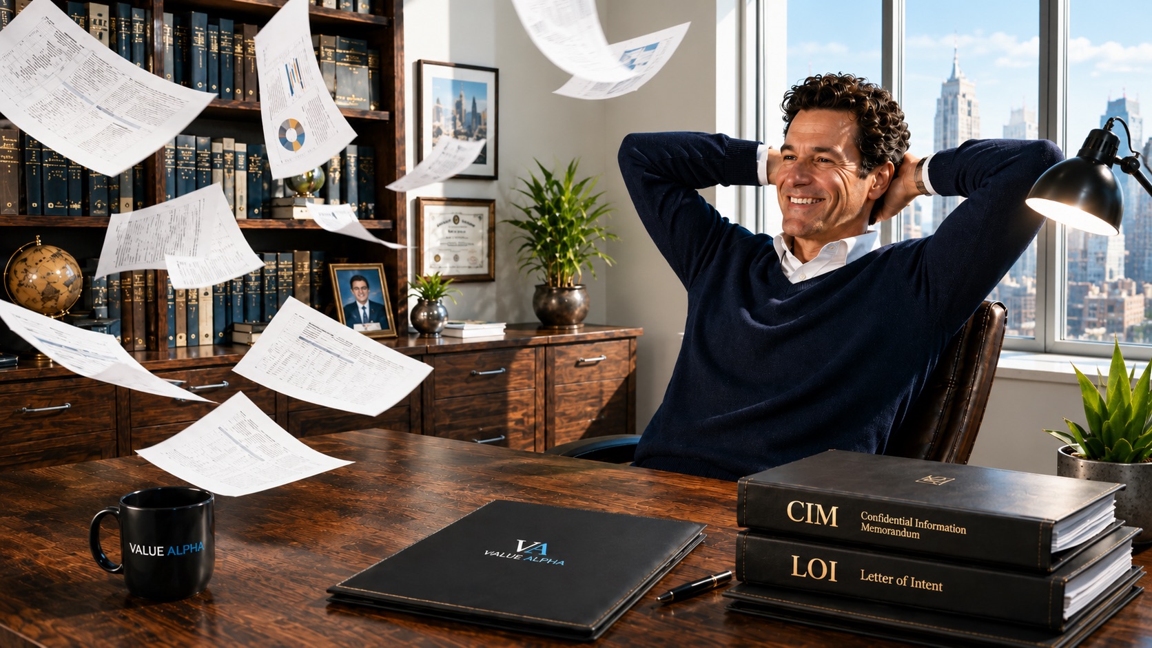 A business owner at ease by day after a successful, well-valued sale
